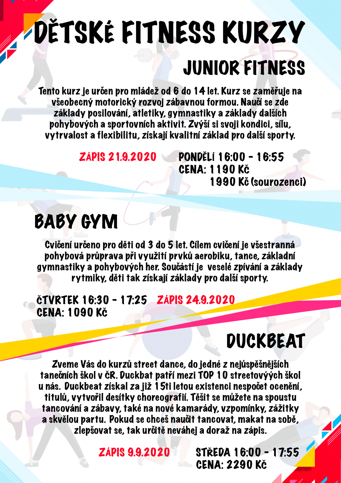 DĚTSKÉ FITNESS KURZY 2020!