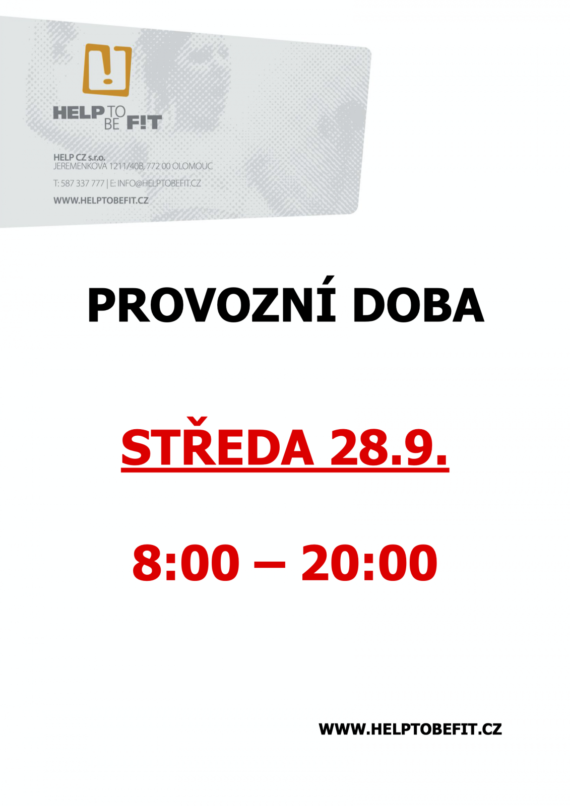 PROVOZNÍ DOBA 28.9.2022