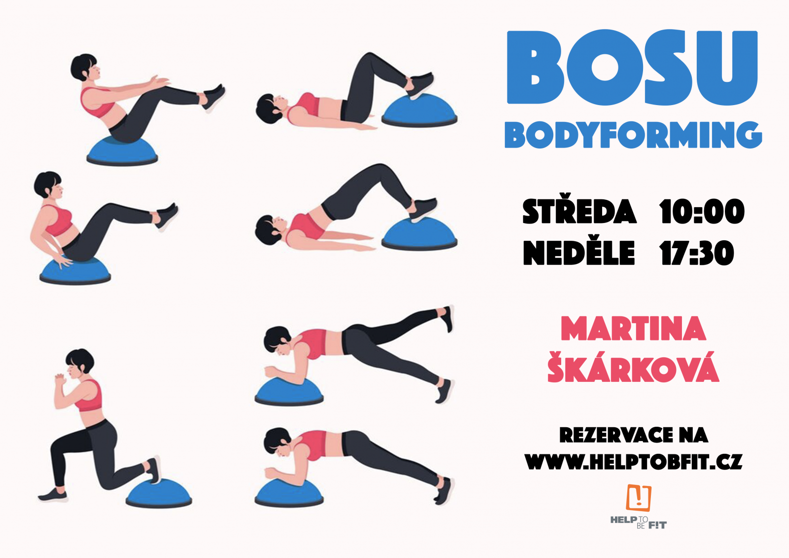 Nově lekce BOSU BODYFORMING každou středu a neděli!