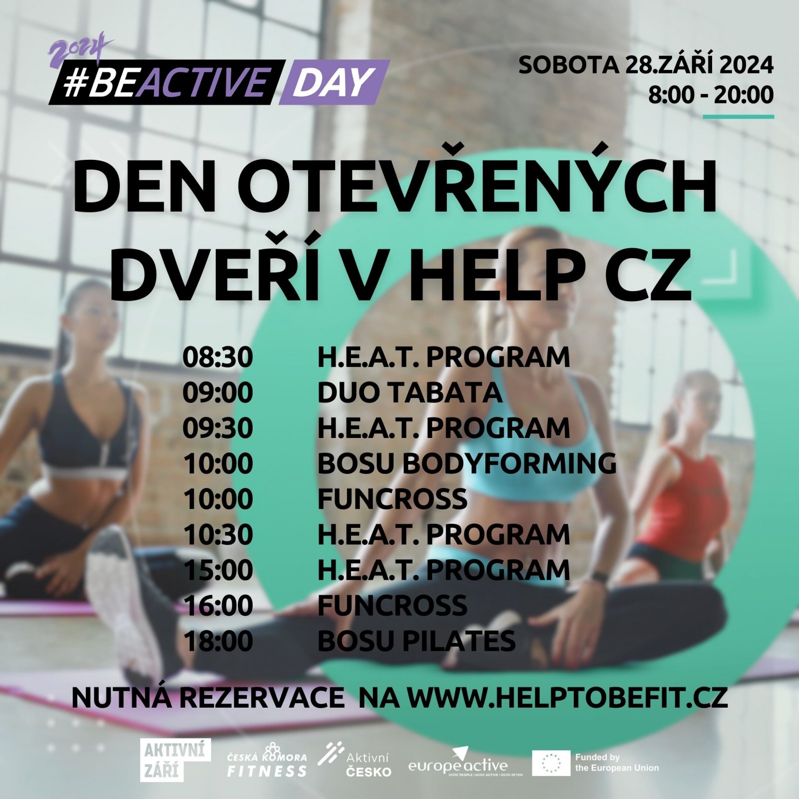 #BEACTIVEDAY DEN OTEVŘENÝCH DVEŘÍ V HELP CZ - PROGRAM!