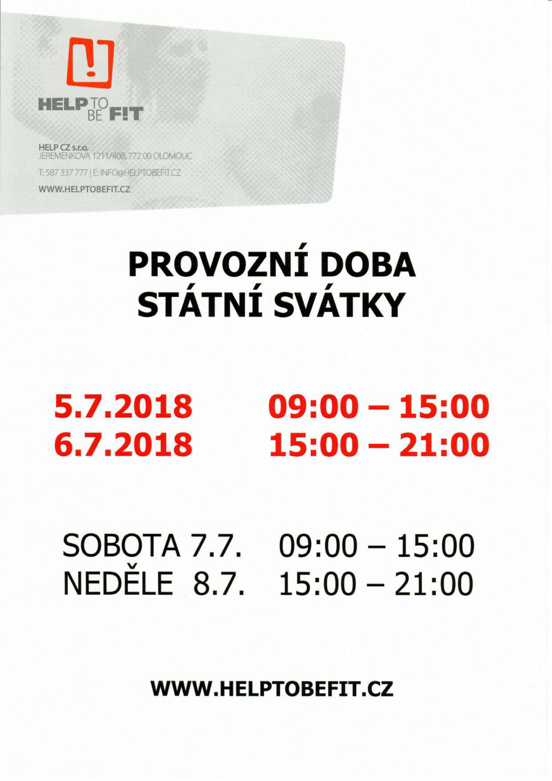 PROVOZNÍ DOBA 5.7. + 6.7.