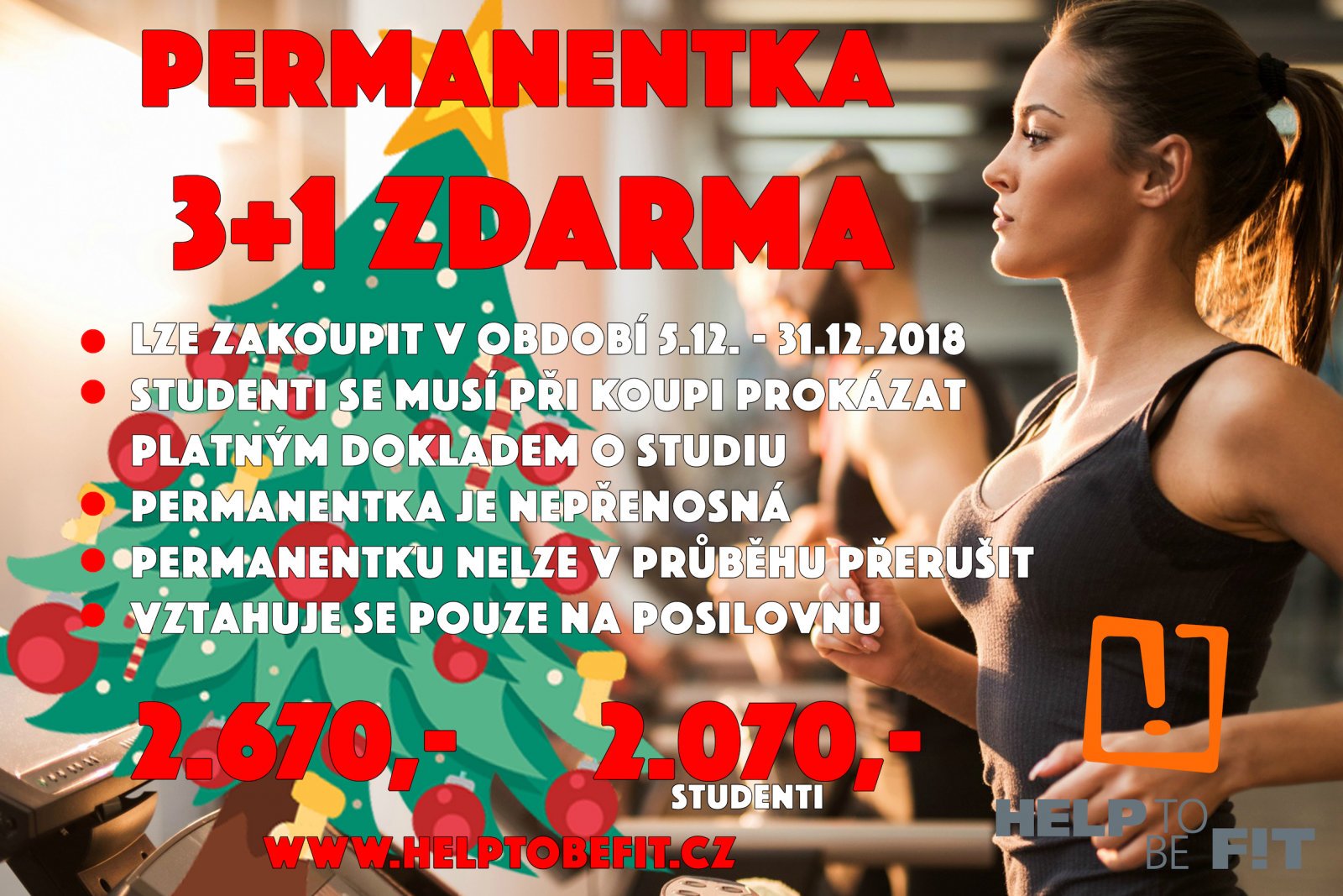 PERMANENTKA 3+1 MĚSÍCE ZDARMA!